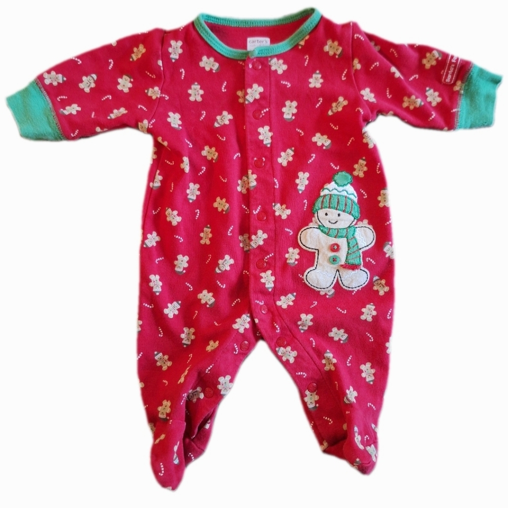 Carter’s Christmas sleeper Gingerbread- newborn